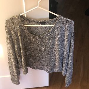 Sparkle and Fade Crop Sweater